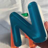 Lettres en acier inoxydable personnalisées anti-décoloration avec époxy gelée, étanches IP65, éclairage LED 3D pour décoration extérieure de marque