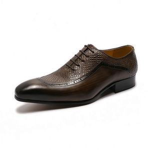 Chaussures Oxford formelles en cuir véritable italien pour hommes, à lacets, personnalisées - Product Image 4