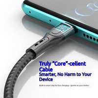 Kabel USB C ke USB C Pengisian Cepat 100W PD untuk Ponsel Apple, Huawei, dan Android, Kabel Data Nilon Terjalin Tipe-C
