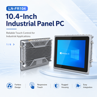 Panel Táctil de Control de Máquinas de 10.4 Pulgadas, Computadora sin Ventilador, HMI, Doble LAN, COM, USB, Compatible con Windows y Linux, PC Táctil Industrial
