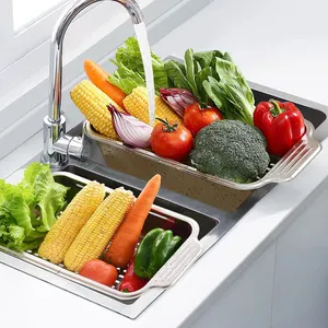 厨房304不锈钢排水篮伸缩通用小盘子水槽洗碗盆碗盆