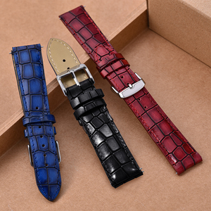 JUELONG Premium Cowhide Genuine <strong>Leather</strong> Watch <strong>Strap</strong> Vintage Smooth <strong>Leather</strong> Bamboo Textured Watch Bands for Men <strong>Wrist</strong> 18 20 22mm - Product Image 3