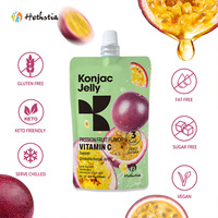 Fabricant de sachets de gelée de konjac aux fruits de la passion Keto compatible avec les diabétiques Gelée de shirataki sans gras à la vitamine C