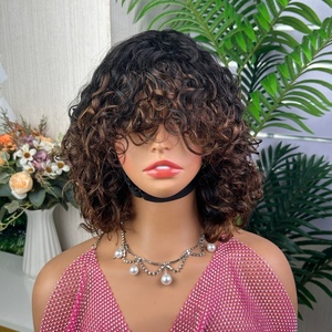 Perruque à franges en cheveux 100% vierges brésiliens, densité 250%, Super Double Drawn, lots pour grossistes, perruques, frontals, closures, fournitures - Product Image 3