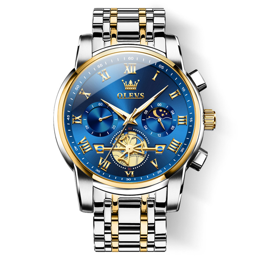 Silver gold blue
