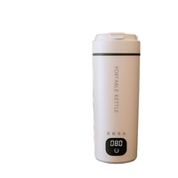 Bouteille d'eau chauffante électrique intelligente portable en acier inoxydable avec affichage de la température, tasse thermos de voyage pour la maison, le bureau et l'extérieur