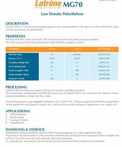 Granulés de LDPE vierge / Lotrene LDPE MG70 pour film soufflé, densité 0,923 g/cm³, indice de fluidité à chaud 2,4 g/10 min - Product Image 3