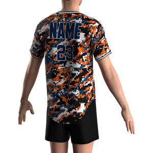 Ecológico bordado hombres Hip-Hop béisbol cuello en V uniforme jerseys Canadá béisbol <span class=keywords><strong>camiseta</strong></span> <span class=keywords><strong>Mujer</strong></span> - Product Image 6