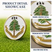 Badge de club de golf rond personnalisable en métal émaillé PRIMUS GOLF, motif léger, accessoire pour putting green extérieur, marqueur de balle de golf