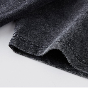 Streetwear OEM Bulk Tshirt Wahed Blank Custom Vintage Black <strong>Basic</strong> Tshirt - Product Image 5