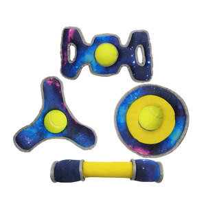 Uzay hattı tenis topu takılabilen dayanıklı komik interaktif Chew Squeaky köpek oyuncak agresif Chewers için - Product Image 1