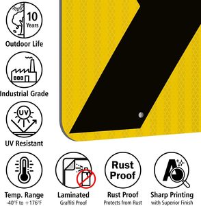 لوحة إشارة مرور عاكسة من الألومنيوم، لافتة توجيه مرورية عالية القوة ومقاومة للتآكل للطرق البلدية والبلدية - Product Image 6