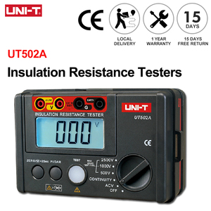 Medidor de resistencia de aislamiento digital UNI-T UT502A 2500V, ohmímetro, voltímetro de alta tensión, comprobador de continuidad con retroiluminación LCD L38 - Product Image 2