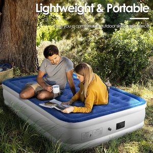 Hochwertige Königin aufblasbare Matratze Elektro pumpe Netz kabel Trage tasche <span class=keywords><strong>Blow</strong></span>-up Luft matratze für Outdoor Camping Park Krankenhaus gebrauch - Product Image 5