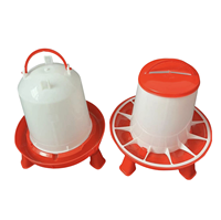 BERYS nouvelle mangeoire à poulet automatique en PP 12kg rouge et blanc avec pied poignée en acier 1 an de garantie