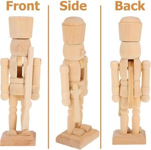 <span class=keywords><strong>Casse</strong></span>-<span class=keywords><strong>noisette</strong></span> en bois inachevé, <span class=keywords><strong>casse</strong></span>-<span class=keywords><strong>noisette</strong></span> <span class=keywords><strong>de</strong></span> Noël non peint soldat bricolage peinture Mini Figurines en bois artisanat pour Noël - Product Image 2