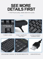 TWOLF TF500 Keyboard dan Mouse Gaming Berkabel untuk Komputer Desktop PC