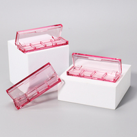 OMI Personnalisable Logo 4-Pan PETG Vide Fard À Paupières Cas Recyclable Blush Palette Rectangle En Plastique Cosmétique Boîte