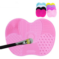 Maquillaje Facial de limpieza de cepillo herramienta pad mat de silicona cepillo limpiador