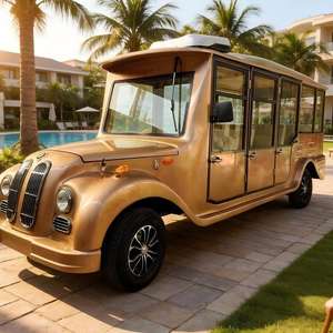 Voiture de golf électrique vintage 11 places, alimentée par batterie, style classique, pour excursions touristiques - Product Image 1