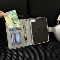 Minibook Fatctory Nouvelle coque de téléphone antichoc pour iPhone Duo Duo, étui à rabat en cuir gaufré de luxe