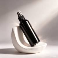 Vente en gros de flacons pulvérisateurs en PET cylindriques avec surface givrée, pompe à lotion, vaporisateur fin, rechargeables, pour cosmétiques et parfums, HY 10/30/50/60/100 ml