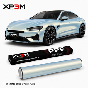 XP3M Matte Blue Charm Gold Matte Satin TPU Color PPF Car <b>Wrap</b> <b>Vinyl</b> 7.5 Mil Self Healing Anti Scratch Anti Yellowing Wet Apply - Product Image 1