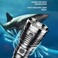 Lampe torche rechargeable personnalisée 7500LM, rechargeable par USB avec affichage de la puissance LED, torche en aluminium étanche pour le camping et les situations d'urgence