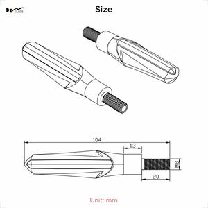สัญญาณไฟเลี้ยวรถจักรยานยนต์ไฟ LED 2ชิ้น, ไฟวิ่งขนาดเล็กอเนกประสงค์สัญญาณไฟเลี้ยวที่ไหลกันน้ำ IP67 - Product Image 6