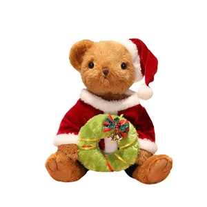 Custom Xmas Teddy Bear Stuffed Plush Toys Wholesale Christmas Teddy Bear With Hat Plush Toys Soft Toys Teddy Bear Plush