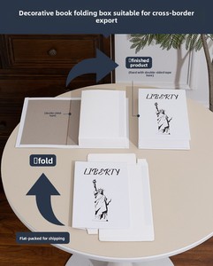 Il Nuovo Libro Decorativo Art Déco Bianco e Nero 2025 Può Essere Aperto per Conservazione e Piegato per il Trasporto al Battesimo - Product Image 2