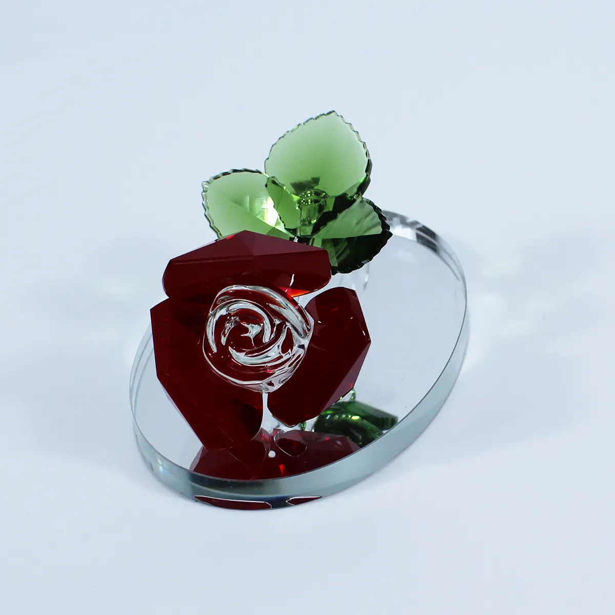 Crystal Rose Figurine Crystal Flowers Novelty Gifts Thanksgiving Anniversary Christmas Valentines Mothers Day craft Gifts