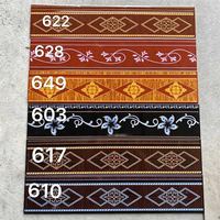 Pour le marché ghanéen : Carrelage de bordure géométrique moderne motif floral 600x120mm, haute brillance, résistant à l'humidité, pour la décoration de la maison, des chambres et des halls.