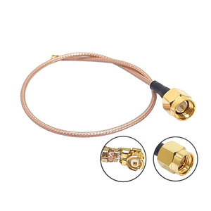 Enchufe macho SMA de fábrica a UFL U.FL Cable flexible para RG178, RG 178, conjunto de cable de antena de extensión de puente flexible RF - Product Image 1