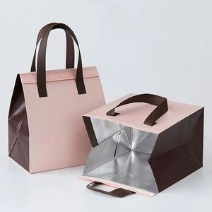 Sac isotherme portable jetable en non-tissé et feuille d'aluminium Tyvek pour 4 boissons, sacs d'emballage pour plats à emporter - Product Image 6