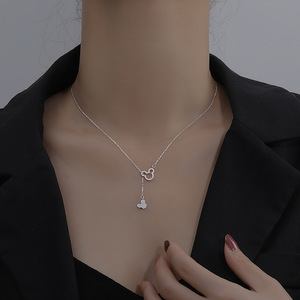 Mickey Mouse Necklace Silver Tone Cartoon Pendant Minimalist Style Gift For Women - Product Image 2