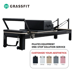 GRASSFIT Offre Spéciale Commercial Gym Fitness Metal Equipment <span class=keywords><strong>Pilates</strong></span> Machine Reformers White Luxury Aluminum Alloy <span class=keywords><strong>Pilates</strong></span> Reformer - Product Image 1