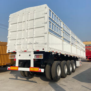 Remolque de Carga con Barandas de 2/3/4 Ejes, Semirremolque para Transporte de Mercancías a Granel, Maíz/Arroz/Algodón/Animales - Product Image 3