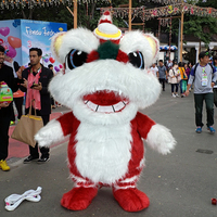 Nouveau Costume de Mascotte Gonflable OEM Danse du Lion Chinois, Costume de Cosplay Bestie Mythique en Fourrure, Unisexe Adultes, Célébration du Nouvel An Chinois