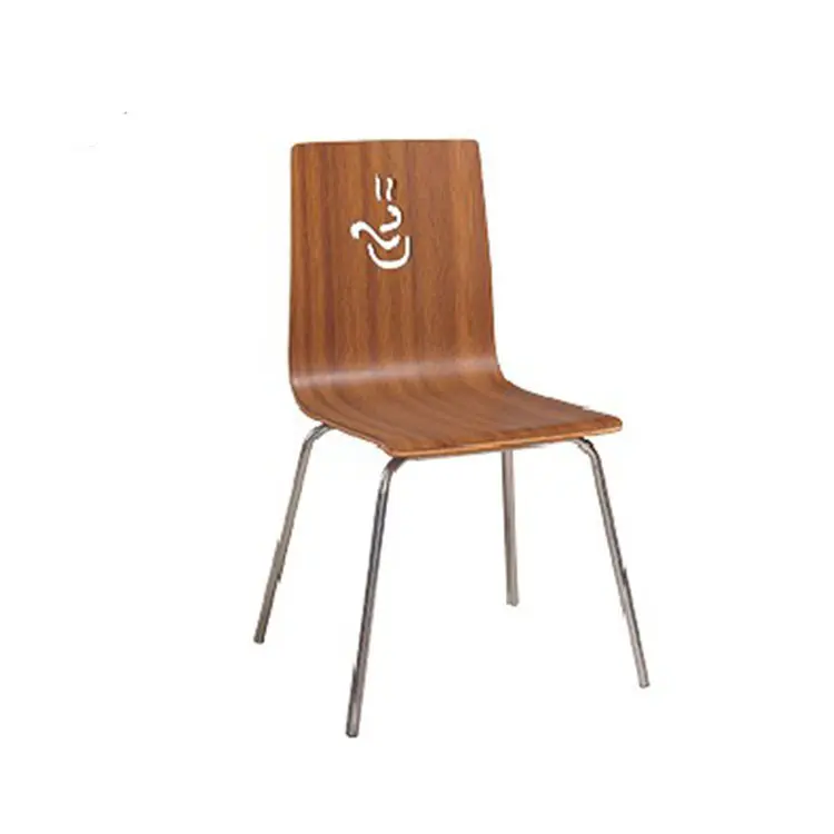 Molded Plywood Cafe Chair Bent Wood Chair With Cushion For Dining Room