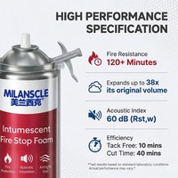 Mousse expansive ignifuge en polyuréthane de 750 ml, résistance au feu de 2 heures, isolation phonique et thermique pour le travail du bois et la construction