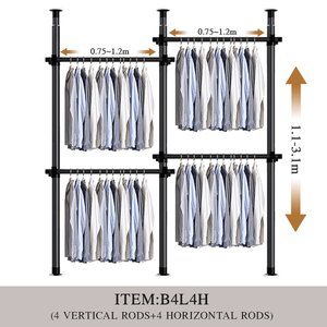 38mm Schlafzimmer starke tragbare Garderobe nach Hause große Kleiderbügel bohrmaschine freie Kombination Kleider schrank Schrank - Product Image 3