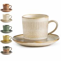 MSH Ensemble Tasse à Café en Céramique et Soucoupe Personnalisables avec Logo – Vente en Gros, Marque Privée, Vaisselle en Porcelaine pour Boutiques et Cafés