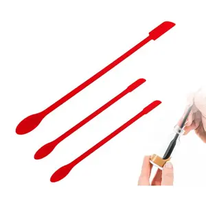 Mới Sáng Tạo Silicone Mini Scraper Nhỏ Đặt Tay Cầm Dài Mỹ Phẩm Chai Scraper Jam Đầu Đôi Scraper Spatulas