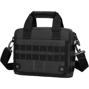 BSCI फैक्टरी कस्टम OEM ODM सामरिक अटैची 12 इंच के लैपटॉप मामले कंधे दूत बैग Mens Molle शीर्ष संभाल हैंडबैग
