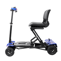 Scooter Eléctrico Portátil de 4 Ruedas para Personas Mayores, Plegable Automáticamente, Compacto, Ideal para Viajes