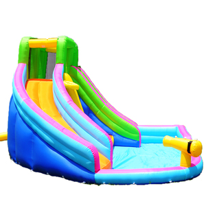 Château <span class=keywords><strong>gonflable</strong></span> aquatique <span class=keywords><strong>avec</strong></span> <span class=keywords><strong>toboggan</strong></span> <span class=keywords><strong>et</strong></span> trampoline pour les fêtes - Jouet de parc aquatique polyvalent - Product Image 2