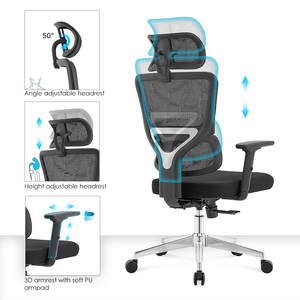 Ffice-silla giratoria de oficina y reunión para el hogar, silla ejecutiva ergonómica y moderna de malla cómoda, a la venta - Product Image 2