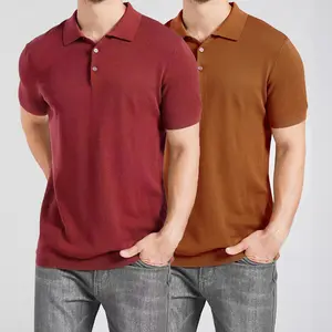 2024 Factory Wholesale Short Sleeve Polo Shirts Sweater 100% Cotton Men's Heavy Duty Casual Golf Polo T-Shirt For Men