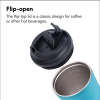 Tasse personnalisée en acier inoxydable à double paroi de 12oz avec design classique Tasse à café de voyage en acier inoxydable 304 Tasse à boire thermique avec couvercle